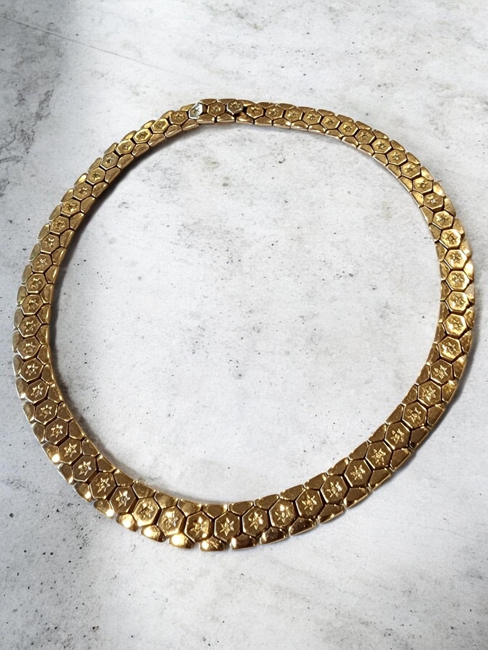 Trifari Rare Alfred Philippe Honeycomb Women's Necklace Vintage 1945 Pat 143349